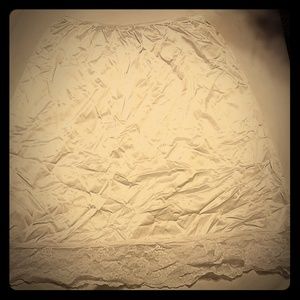 Vasserette white lace half slip 2x